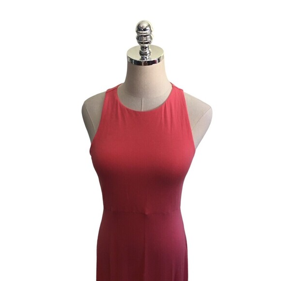 Athleta Dress Women's Size S/T Pink Fit & Flare Sleeveless Midi - Picture 4 of 7